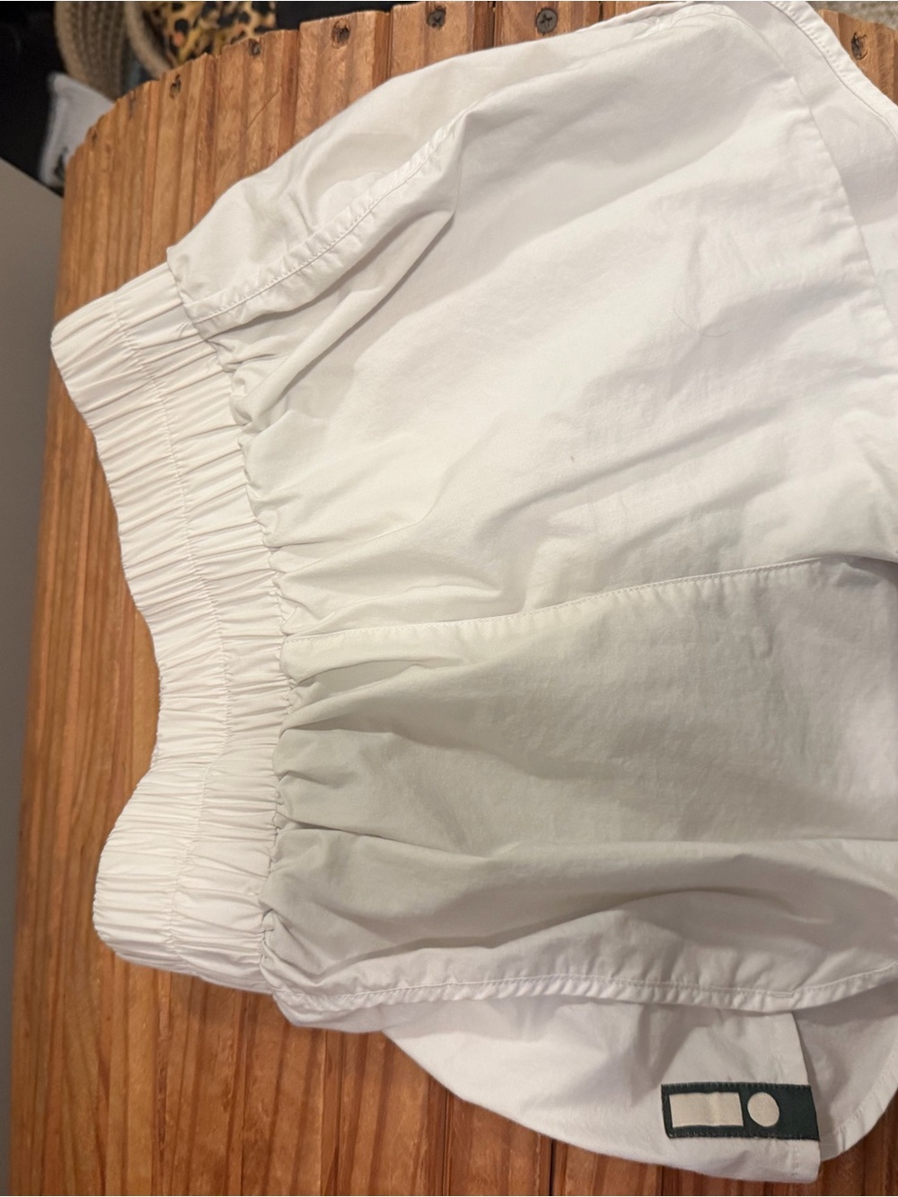 Daily Drills White Elastic Waist Shorts
